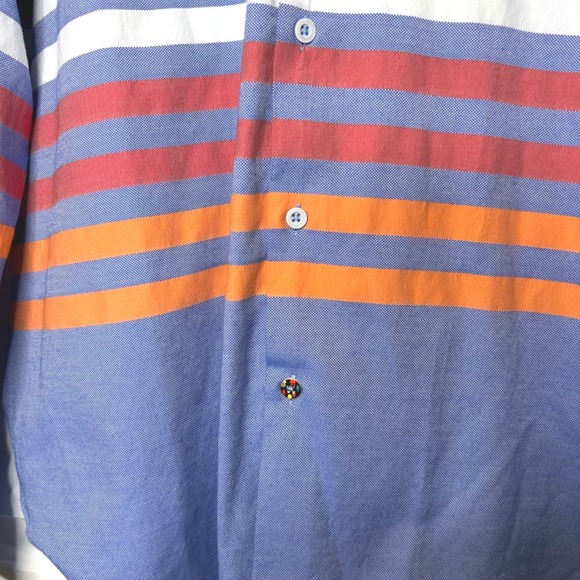 Patrick James Luchiano Mens XL Long Sleeve Striped Button Up‎ Shirt - Picture 4 of 8